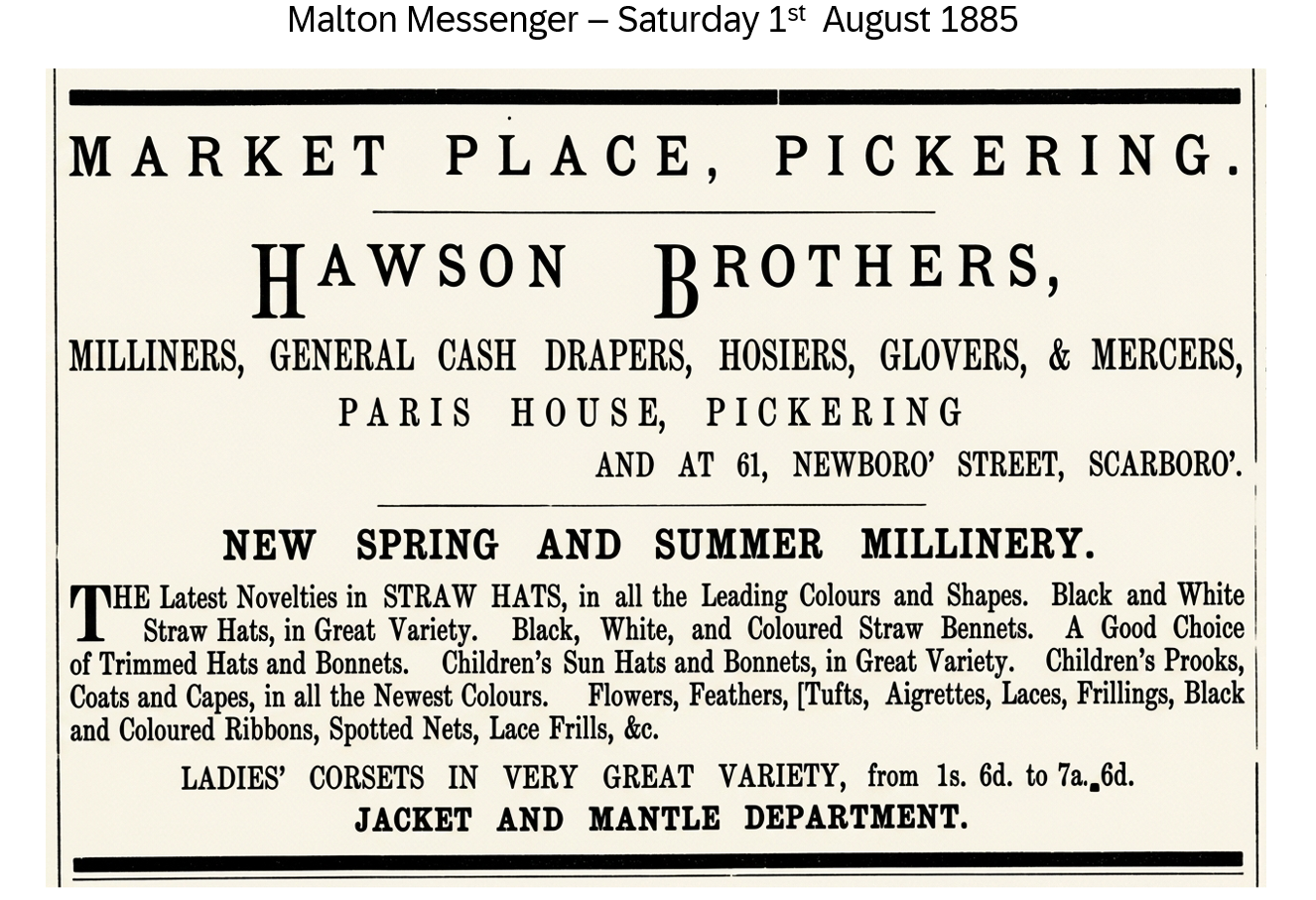 Hawson Brothers Victorian reverse glass mirrored advertising sign by Filey Pier Limited