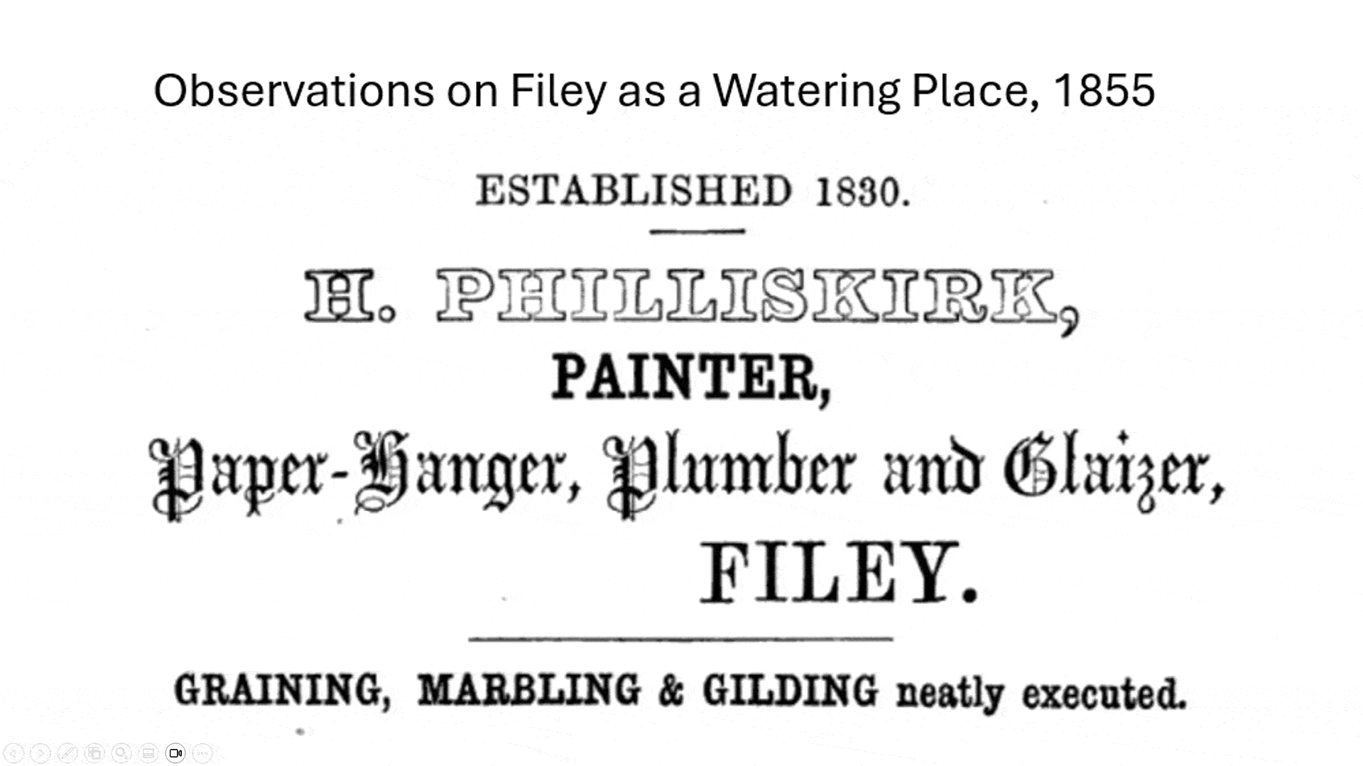 H Philliskirk, Painter, Gold leaf sign