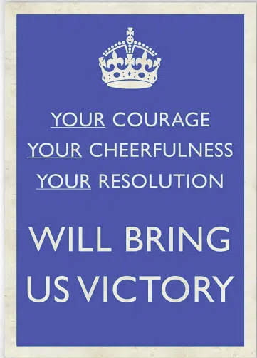 Your Courage Will Bring us Victory - WWII reverse glass mirrored advertising sign by Filey Pier Limited