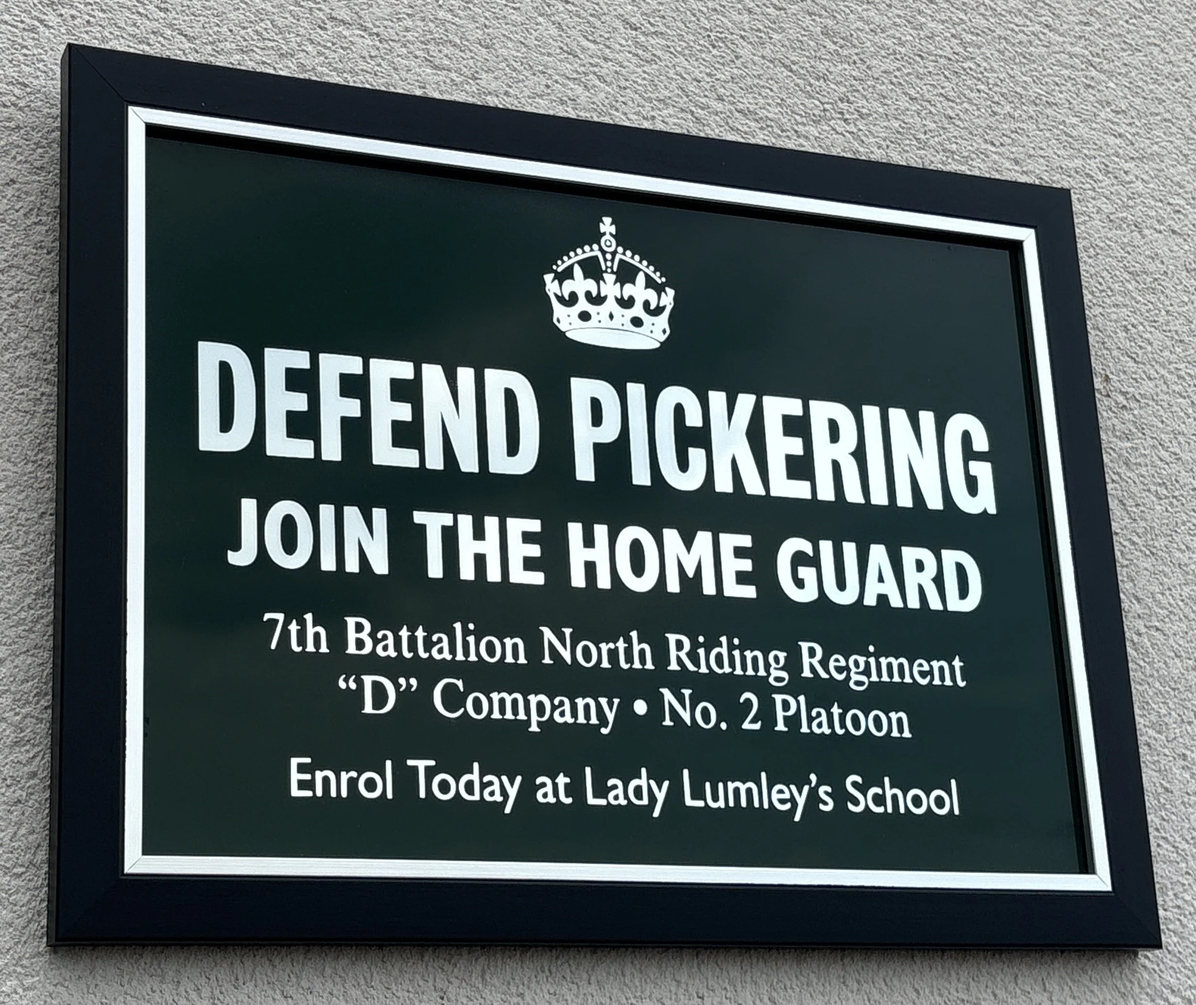 Defend Pickering WWII reverse glass mirrored kitchen sign by Filey Pier Limited