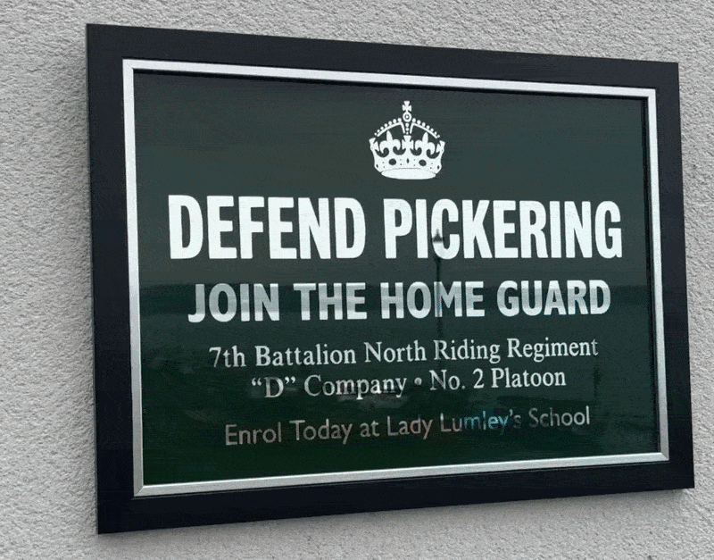 Defend Pickering WWII reverse glass mirrored kitchen sign by Filey Pier Limited