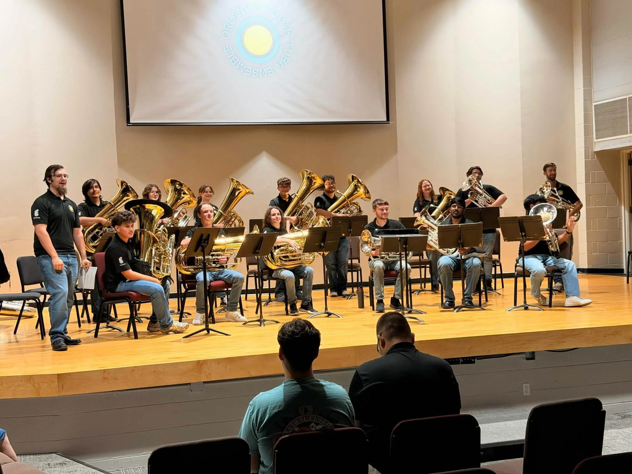 This past Friday, the Orlando Youth Tuba Euphonium Ensemble performed an amazing concert!  Our music education major Tubanauts performed alongside the students and each conducted a piece for the ensemble!  It was a great time, thank you for those who