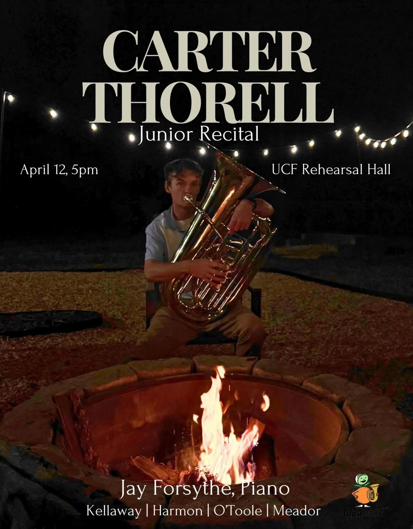 This Sunday!  Come and see our junior BME member Carter Thorell perform!  It will be a good time of some great tuba music!  The performance will also feature the Chicken Sandwich Quartet!! 

#tuba #recital #ucfperformingarts #ucf #orlandomusic