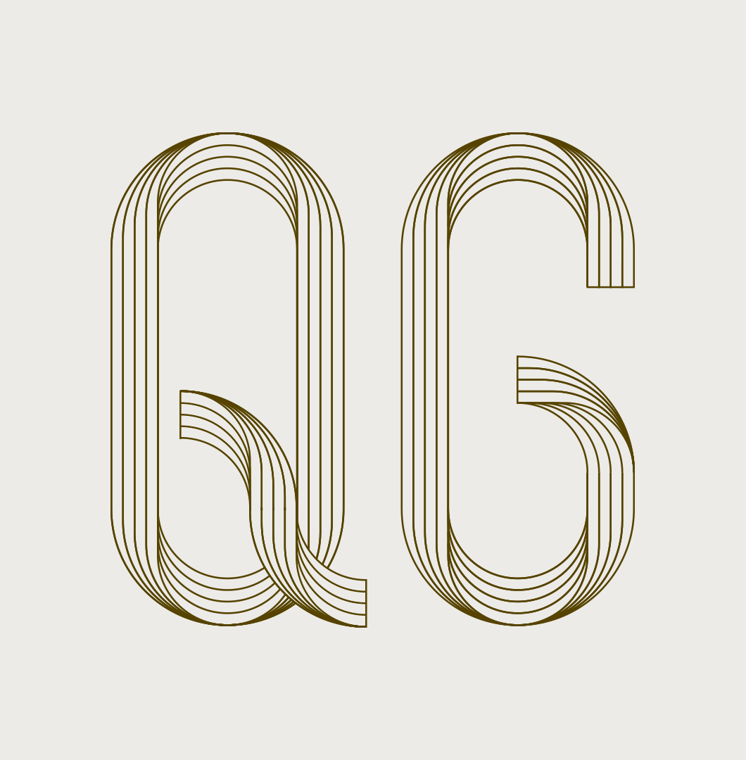Stylized gold number 06 with multiple lines, on a light background.