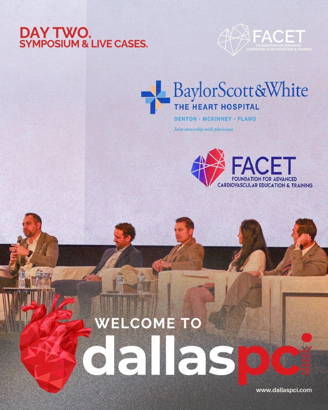 There's nothing like Dallas PCI. Day 2 is underway and we're so excited to keep connecting you to the best of the best. Take it in, don't miss a moment, and enjoy everything there is to offer.

#DallasPCI #FACET #HealthConference #HeartHealth