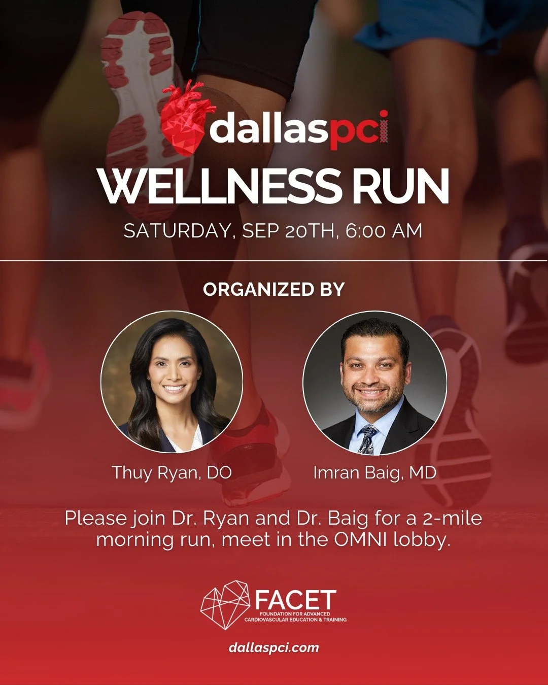 It's not just talk, we take action. Join us on an energizing Saturday morning run just before Day 2 of Dallas PCI! Meet us at the OMNI hotel at 6 am to start the morning off right this weekend. Not only is it good for the heart, but the connections w