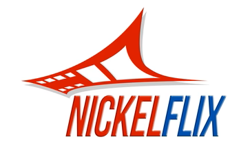 NickelFlix logo with a stylized film design. Physical Media store located in St. Louis.