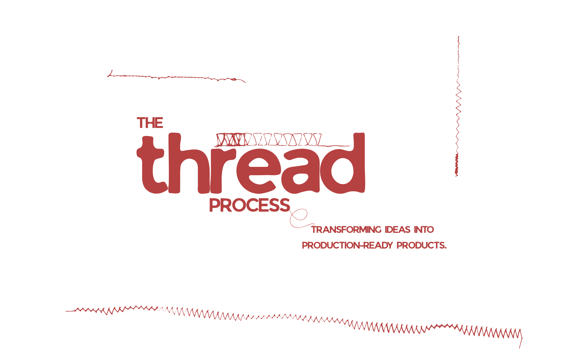 thread logo words "transforming ideas into production ready products