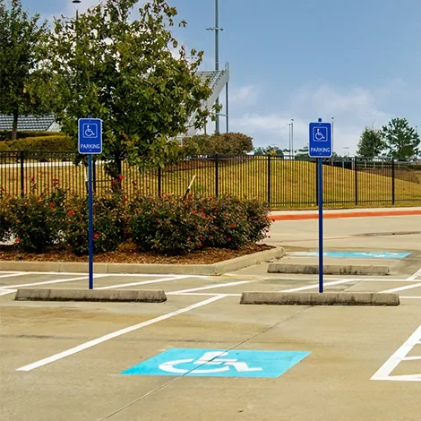 Parking Lot Sign Installation