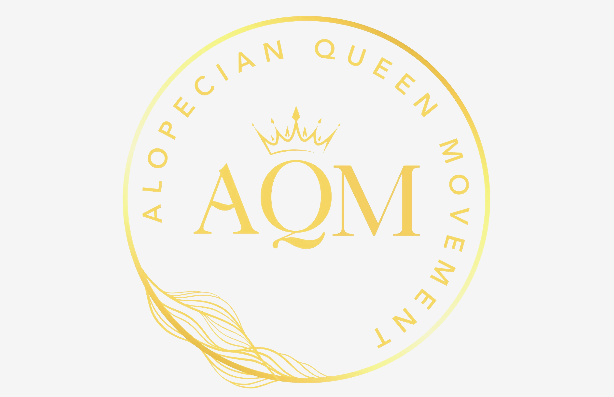 A circular logo with a crown above the letter 'A' and decorative lines, featuring the words 'American Queen' and 'Lawn' in yellow on a white background.