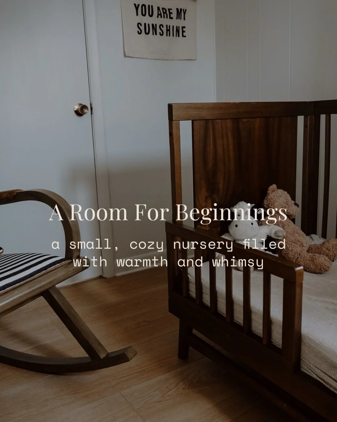 A Room for Beginnings

Just beyond the first corner we made ours is a tiny room at the top of the stairs. Our nursery. 

It was our oldest daughter&rsquo;s first and now, as we prepare a bigger bed and a new room for her, we&rsquo;re getting this lit