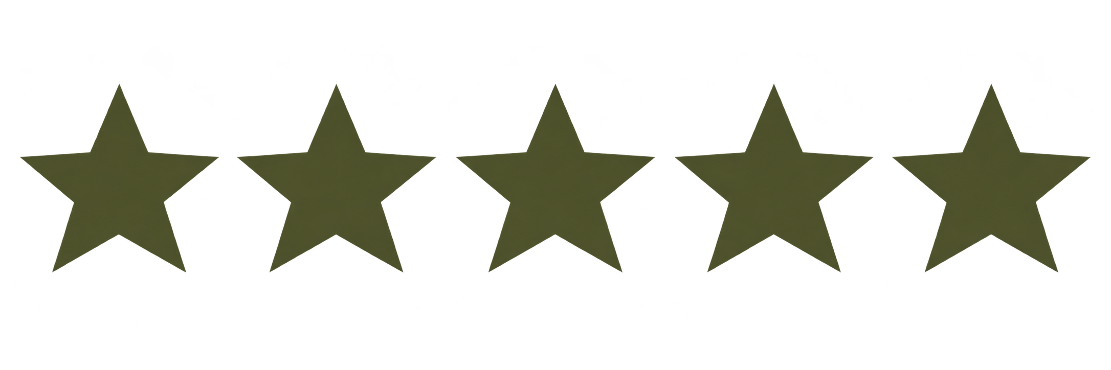 Five green stars with a blue background beneath them.