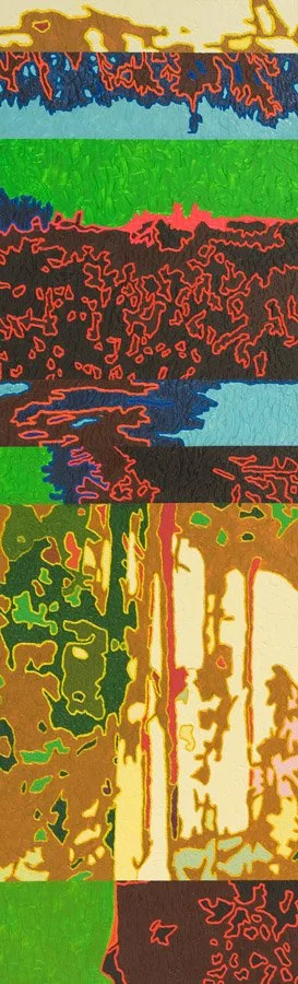 Fractured Landscape, 2005 / Acrylic on canvas / 28 x 91 in.