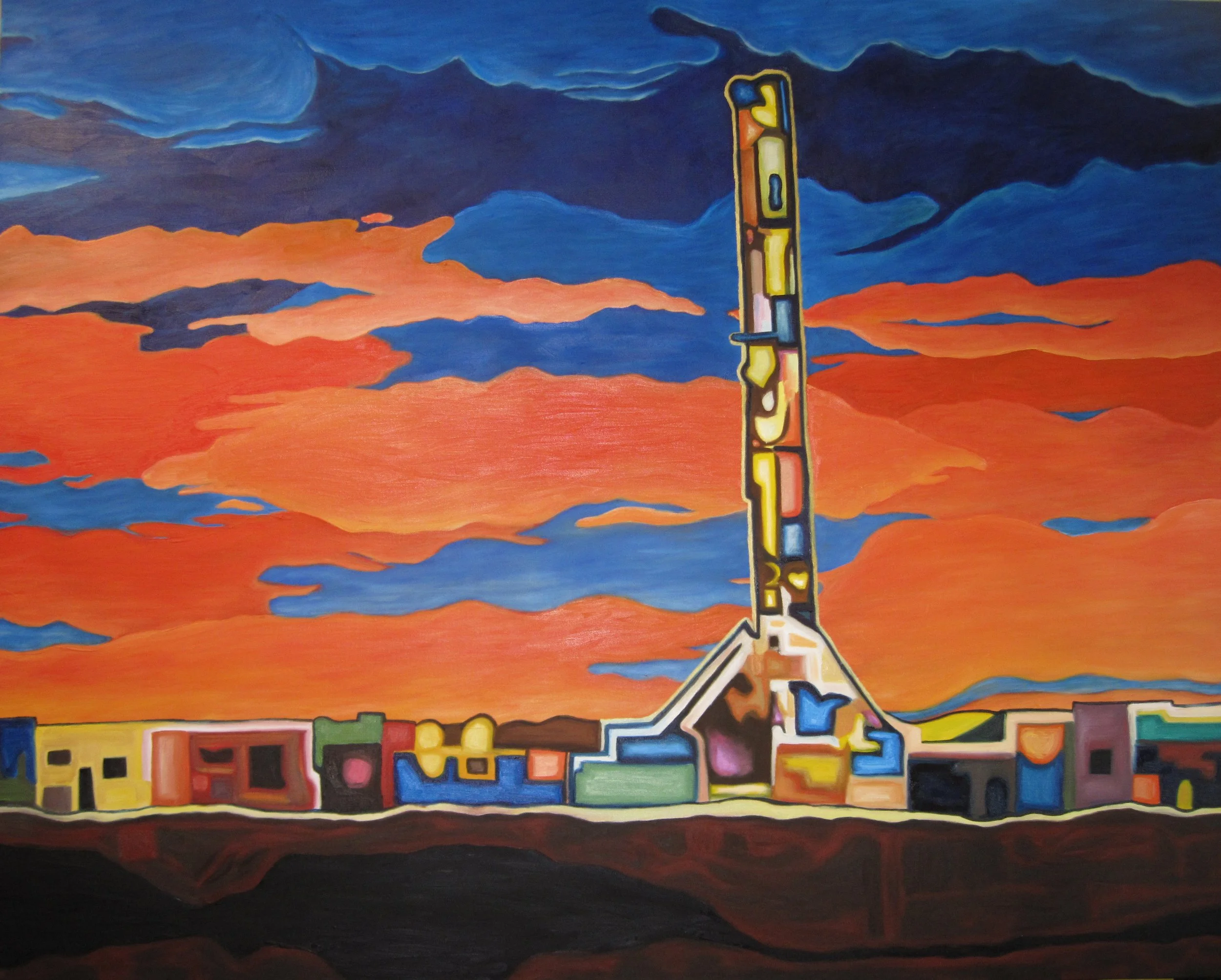 Oil Rig, 2012 / Oil on canvas / 60 x 48 in