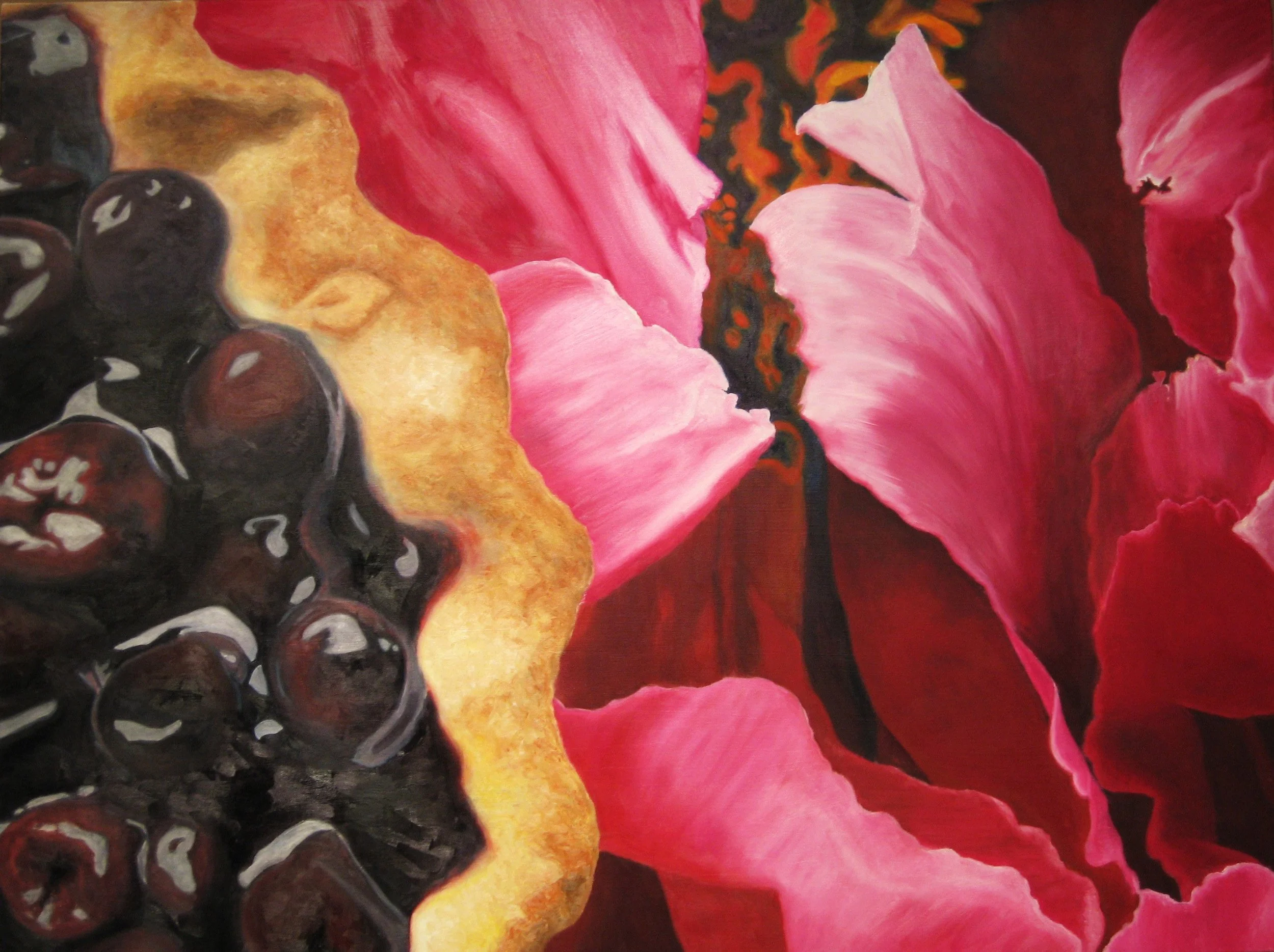 Peony Pie, 2007 / Oil on canvas / 48 x 36 in