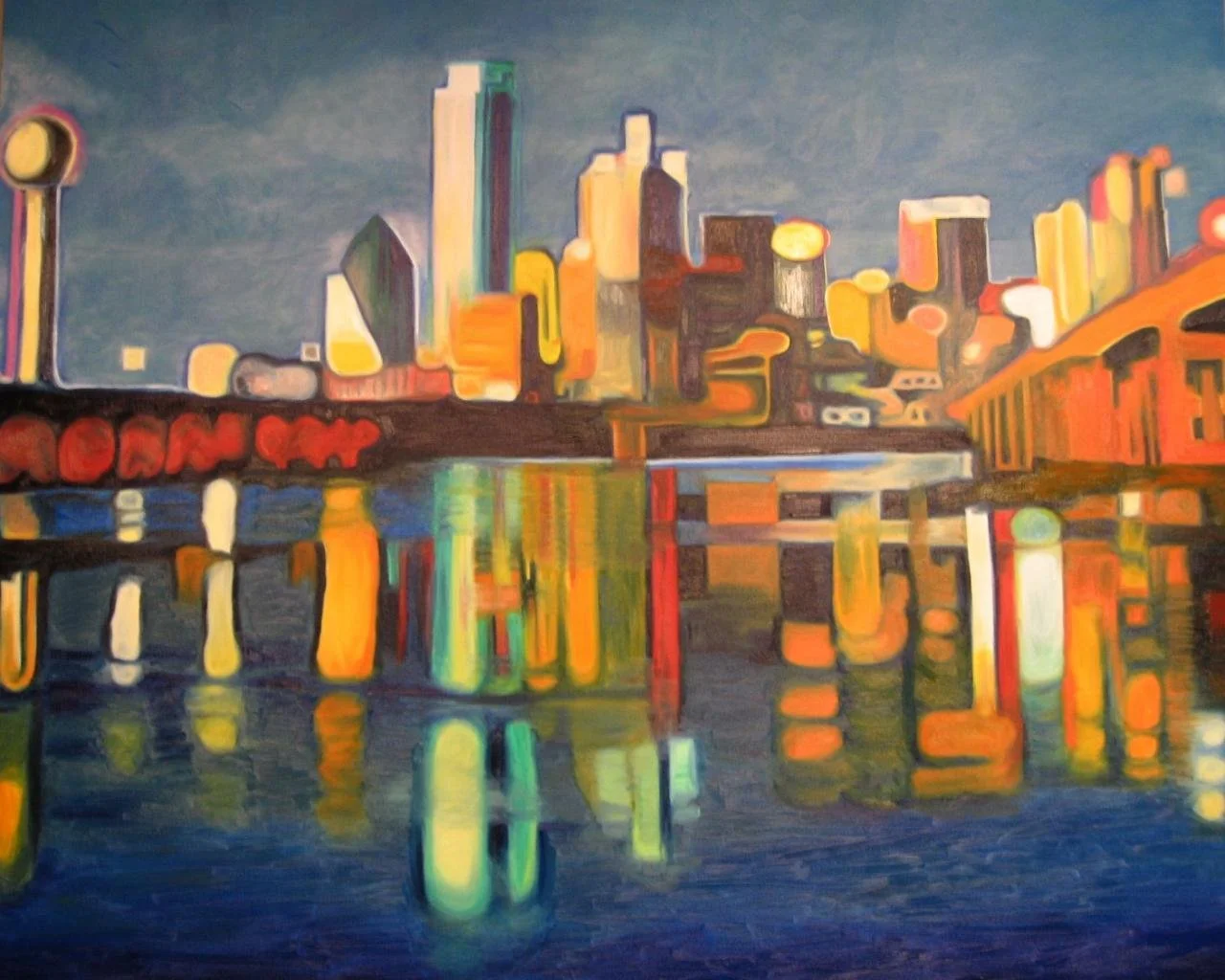 Dallas Skyline, 2007 / Oil on canvas