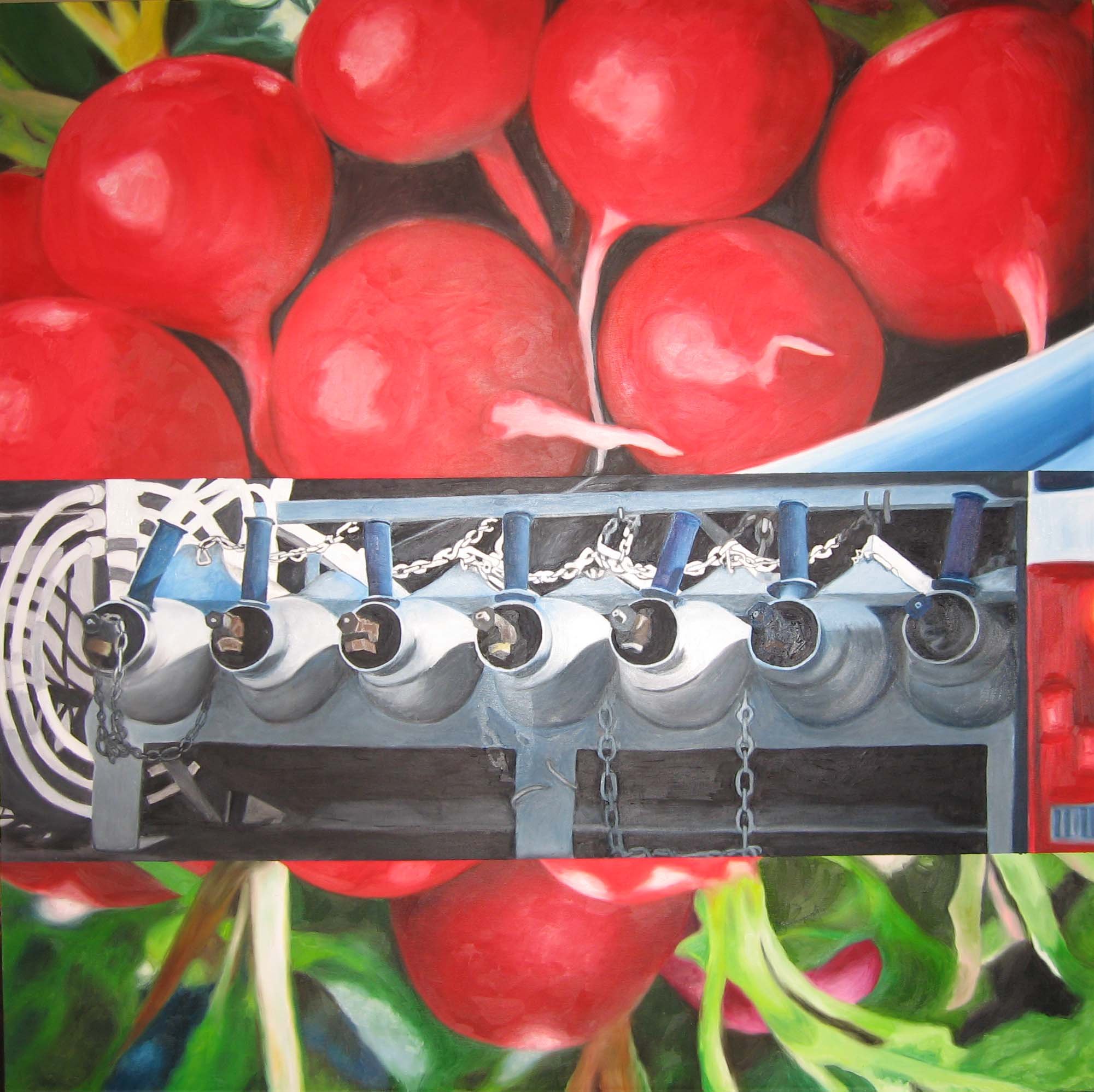 Only the Nose Knows, 2007 / Oil on canvas / 93 x 50 in