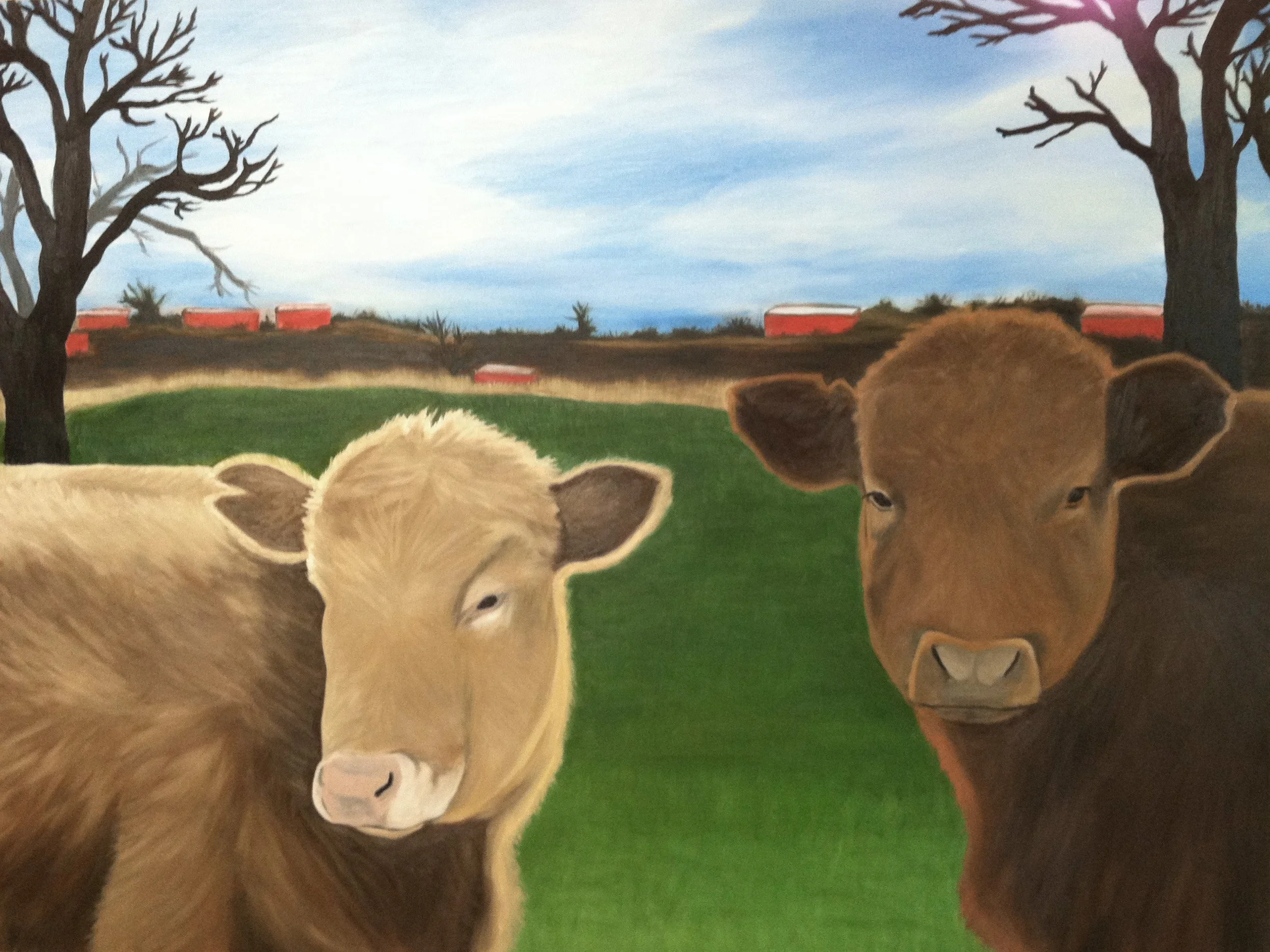 South Creek Ranch Cows #3, 2011 / Oil on canvas / 36 x 48 in.