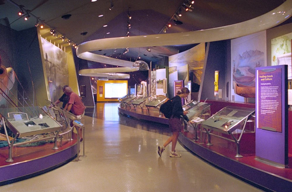 Aboriginal cultures were interpreted under a winding overhead snake built by a Ozzie surfboard maker.