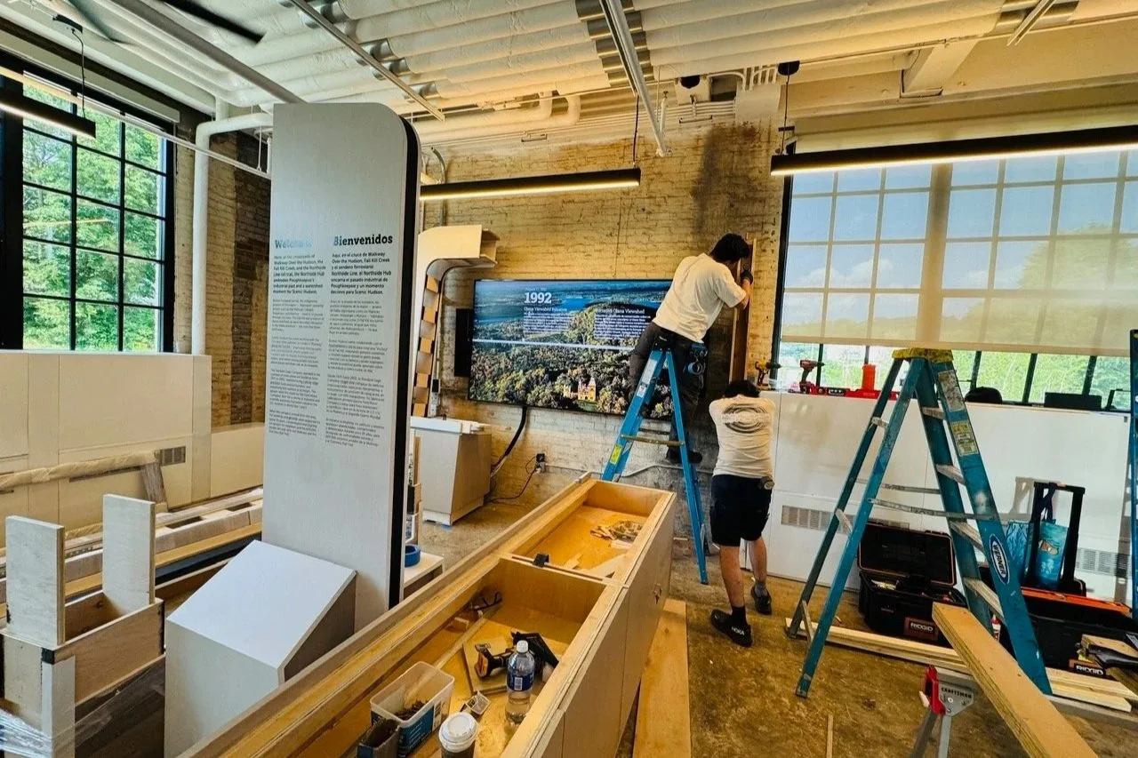 Installing Scenic Hudson's new gallery exhibits.