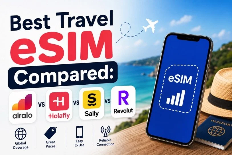 Best Travel eSIM Compared: Airalo vs Holafly vs Saily vs Revolut