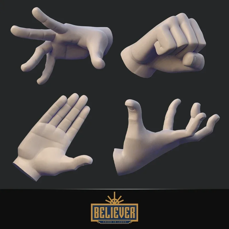 Hands posing sculpt - Believer