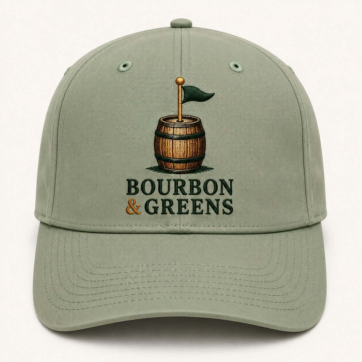 Bourbon & Greens Barrel Flag Hat