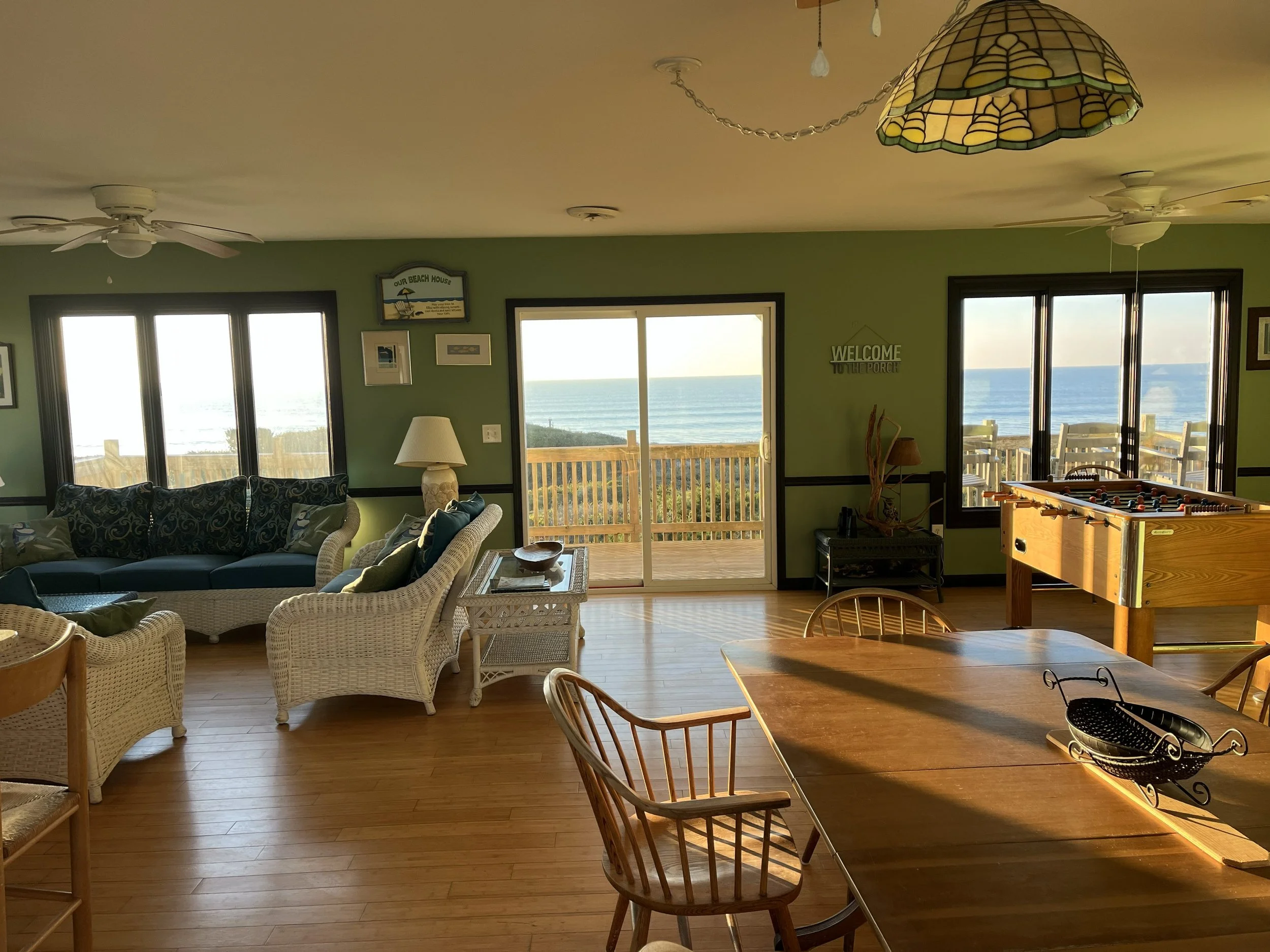 View from kitchen table south towards beach