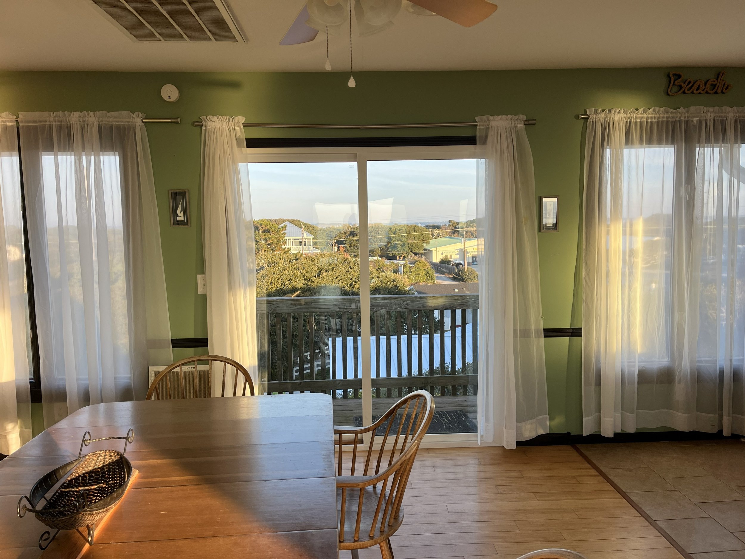 View from kitchen towards north