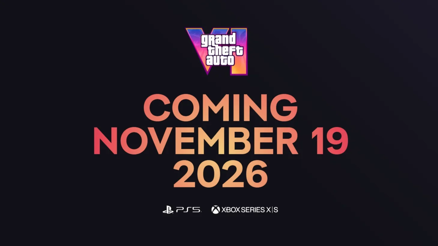 GTA VI Release Date Locked In ! November 19, 2026
 