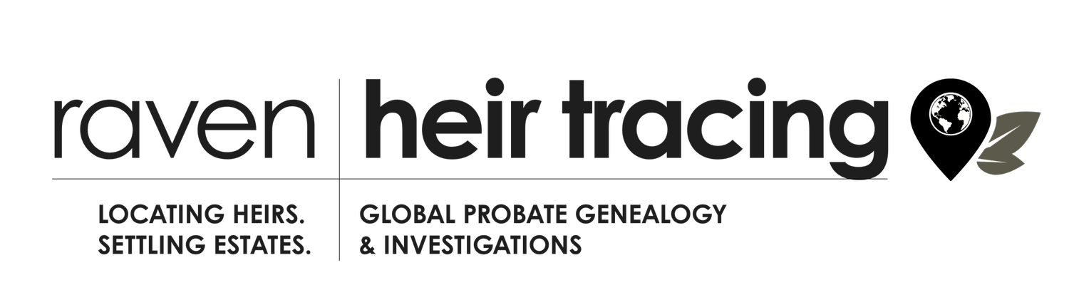 Raven Heir Tracing | Probate Heir Tracing | Genealogy 