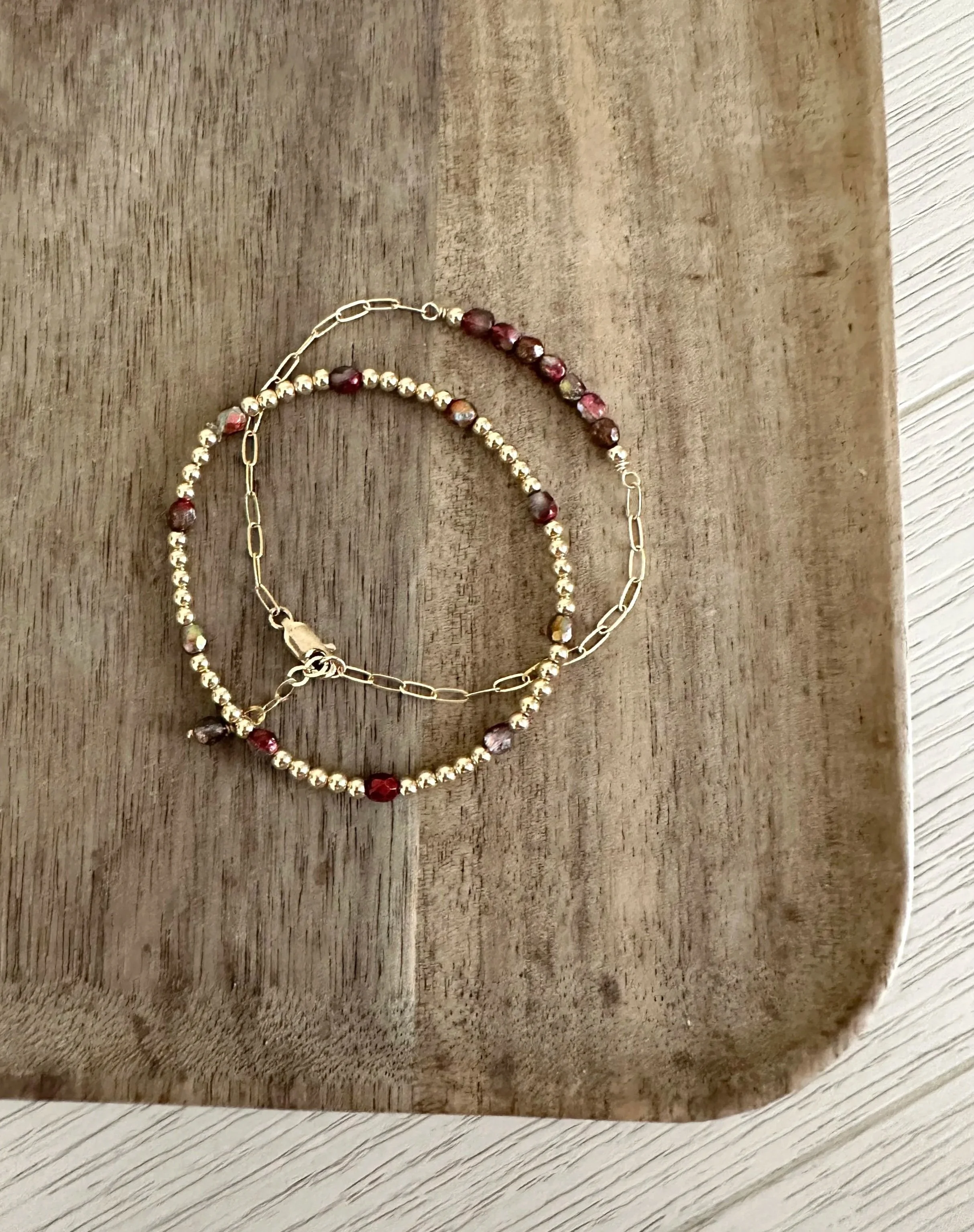 The Garnet Bracelet Set