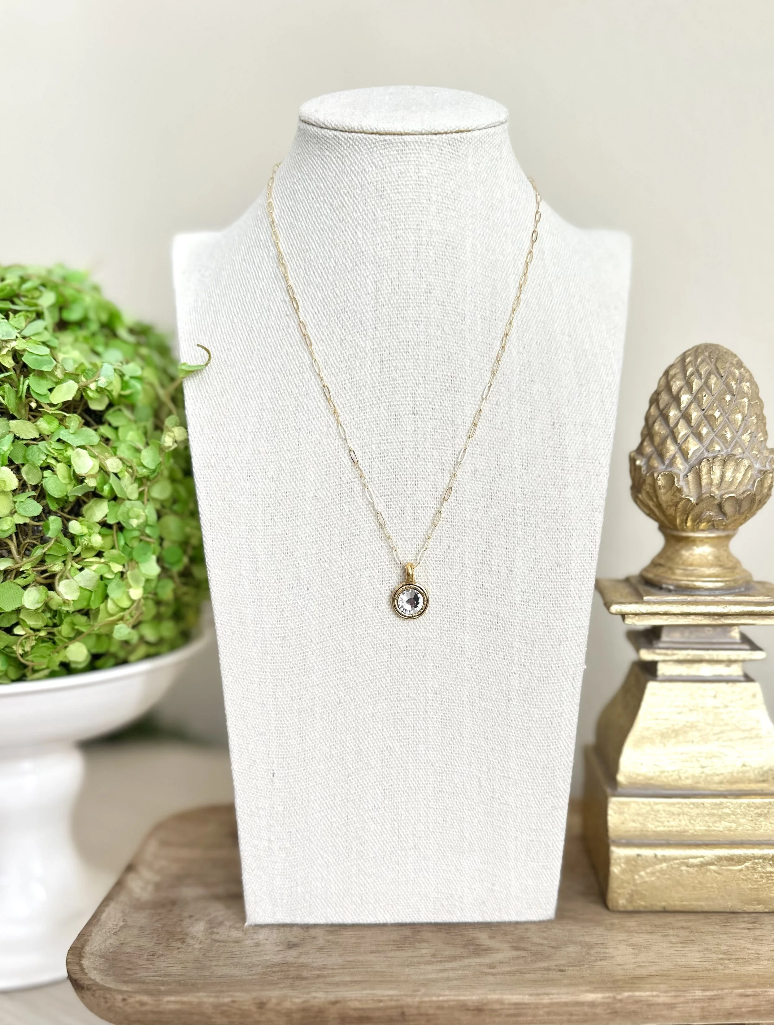 The Clarity Solitaire Drop Necklace