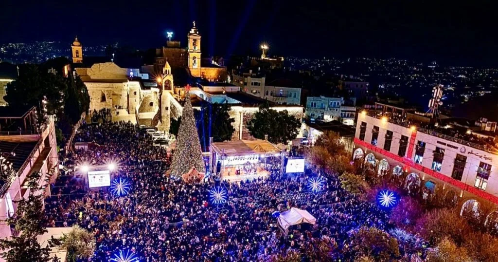 The monument's destination: the city of Bethlehem.