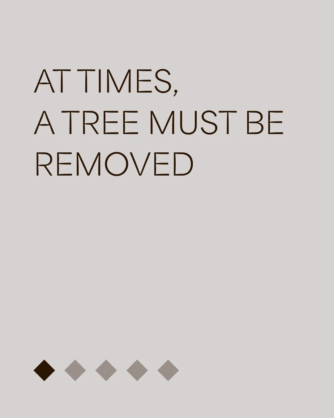 FAREWELL, TREE FRIEND &bull; a tree or large limbs may need to be removed due to disease, structural risk, or future building plans. Conveying the necessary work to the tree and its inhabitants ahead of time, and conducting a blessing or removal cere