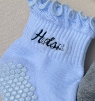 Hudson Grip Socks- Baby Blue