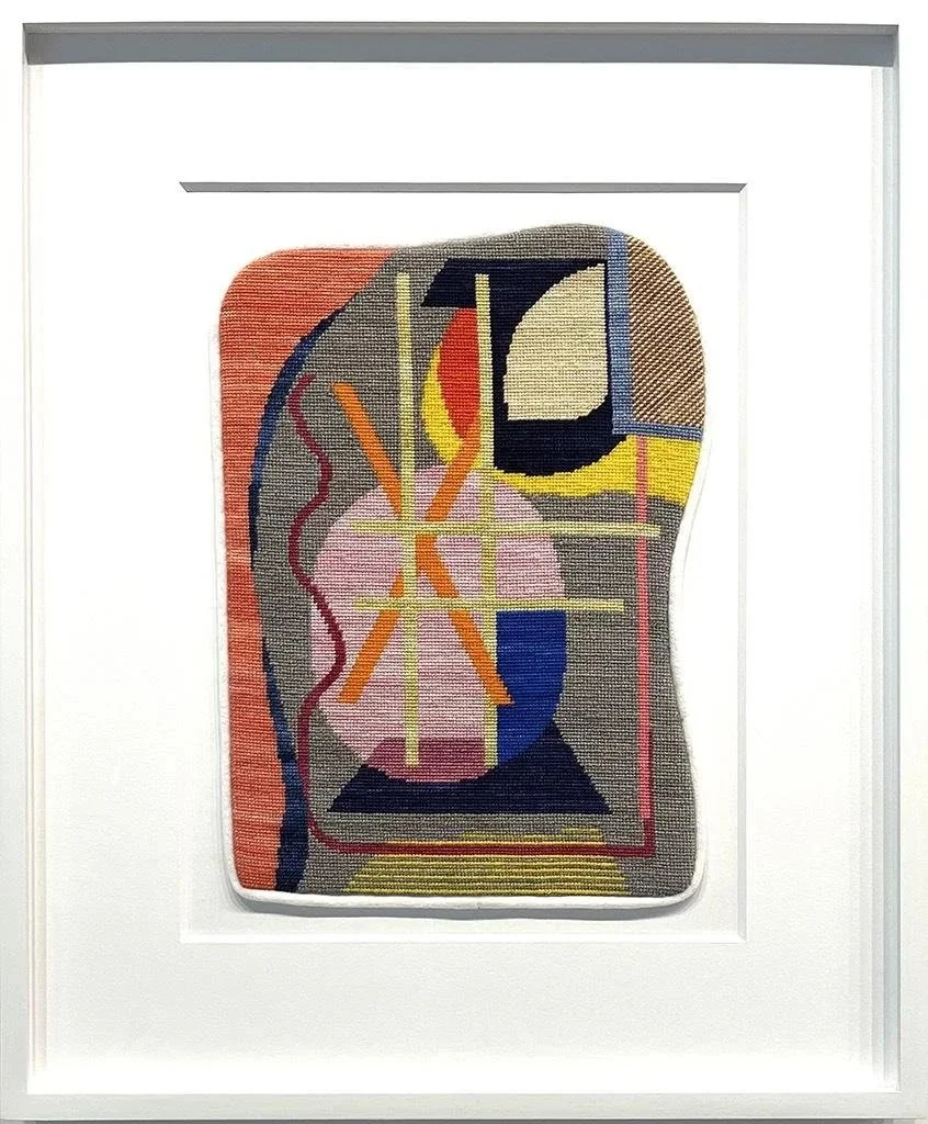 Untitled (Orange Cross), 2023, 13-1/4x9-1/2