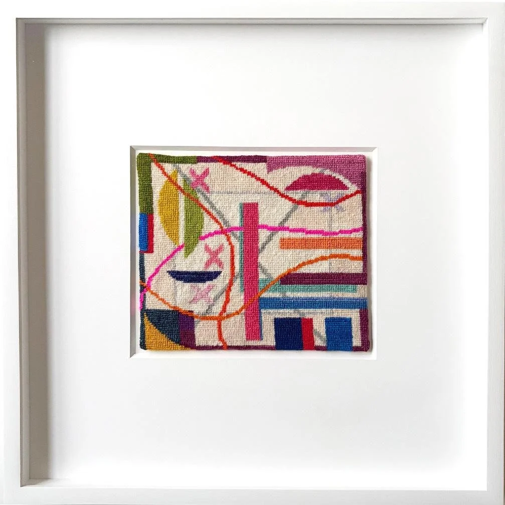 Untitled (4 Pink Crosses), 2025, 5-7/8x6-7/8