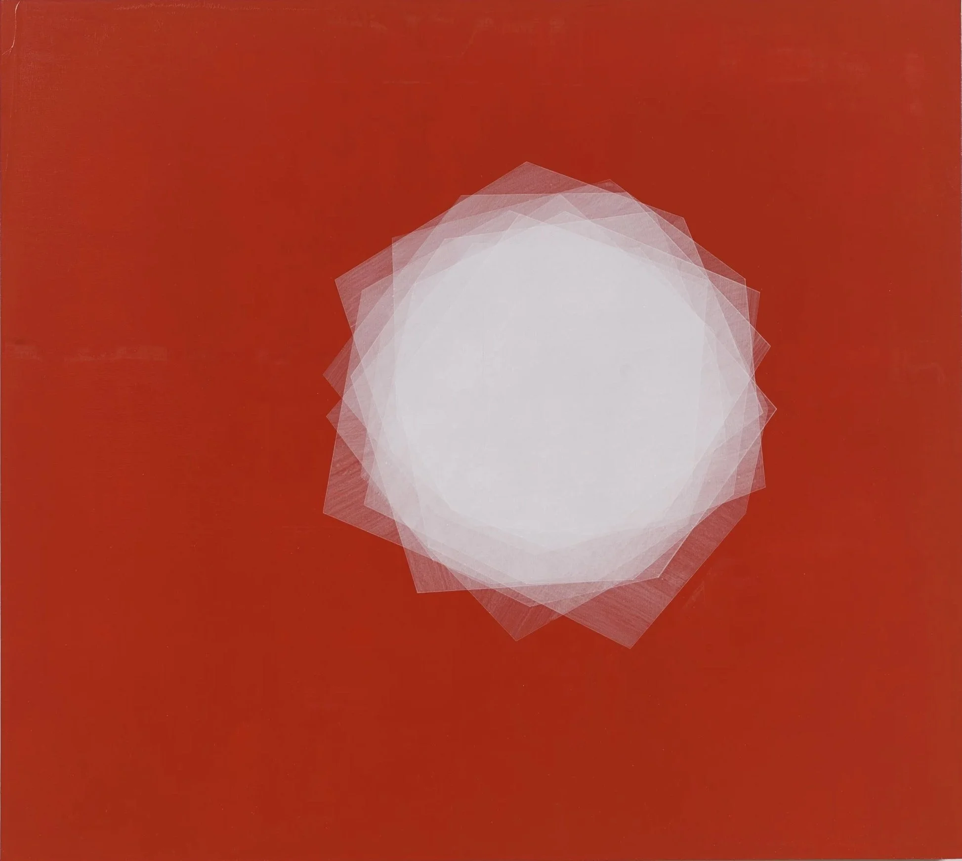 Red w/overlayed white - #3 Form Study, 2013, 17x19