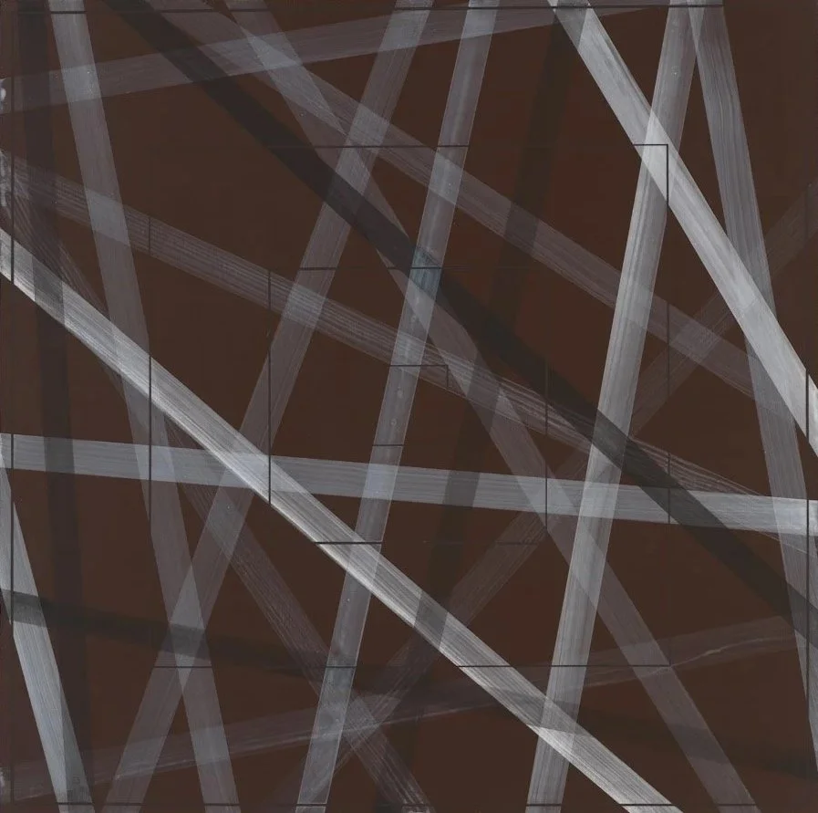 Untitled (Crossing on Brown), 2008, 18x18