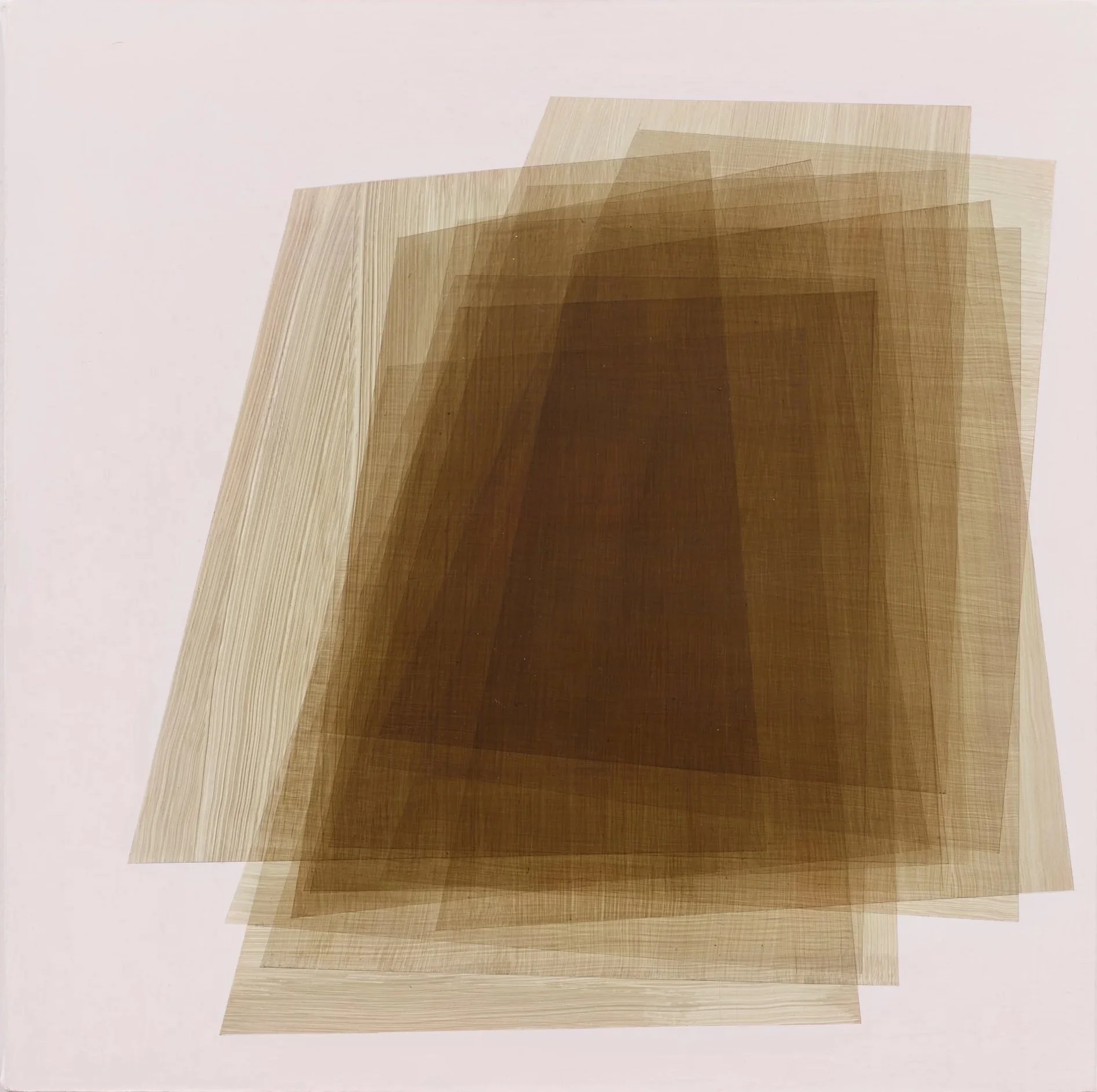 Form Study (olive green on pink), 2013, 16x16