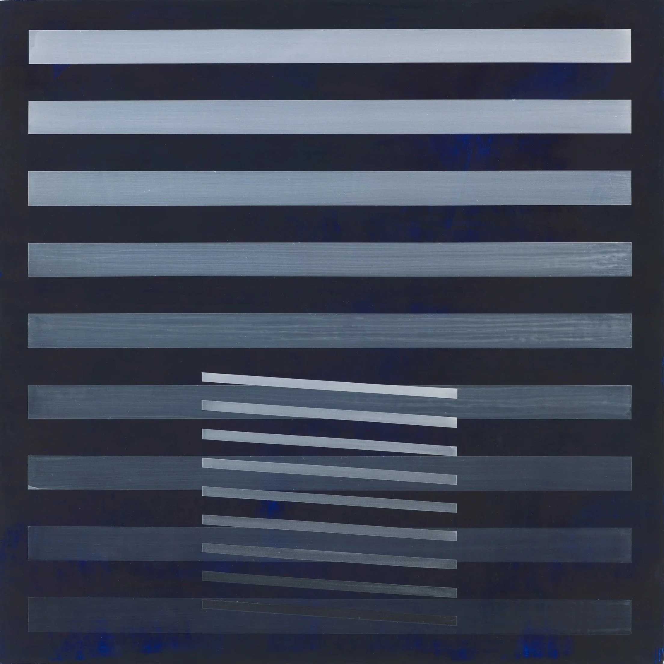 Navy/white stripes - Untiled, 2009, 18x18