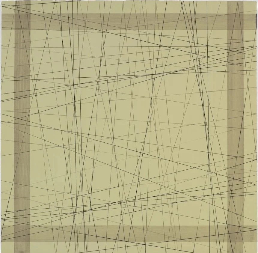 Scribbled Squares on Green, 2010, 12x12