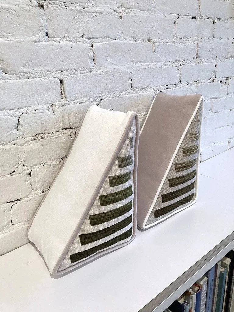 Untitled (triangle diptych), 2020, 8x12x6 (each)