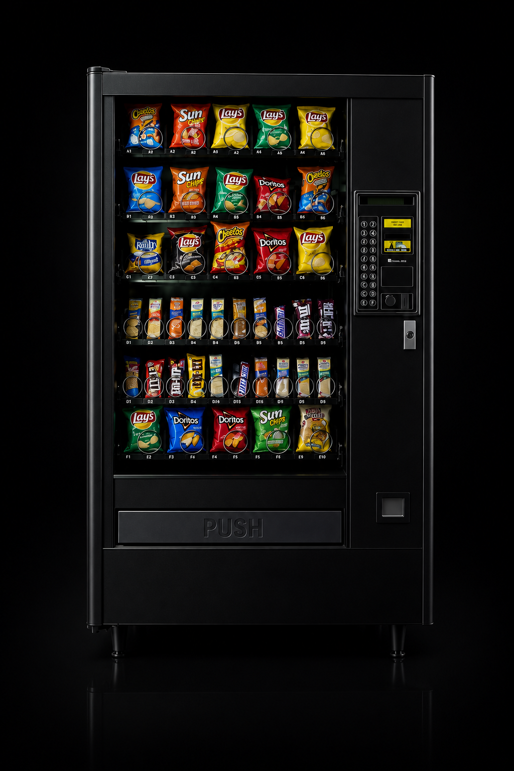 AP 113 Snack Machine High-capacity glassfront snack.