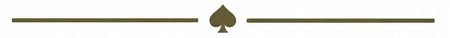 Black and gold spade symbol with decorative line above and below