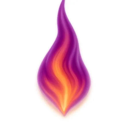 Symbolic flame representing the light of awakening and the enduring nature of the soul.