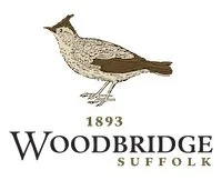 A logo featuring a detailed illustration of a bird, with the text '1893 WOODBRIDGE SUFFOLK' below it.