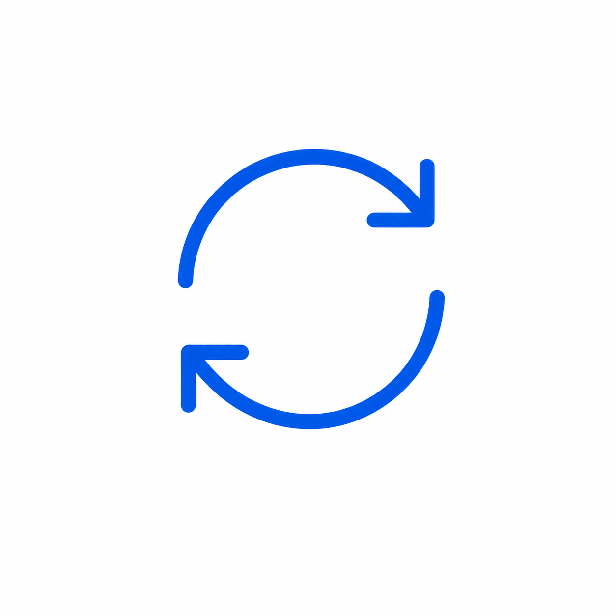 Blue circular arrows indicating a refresh or reload icon.