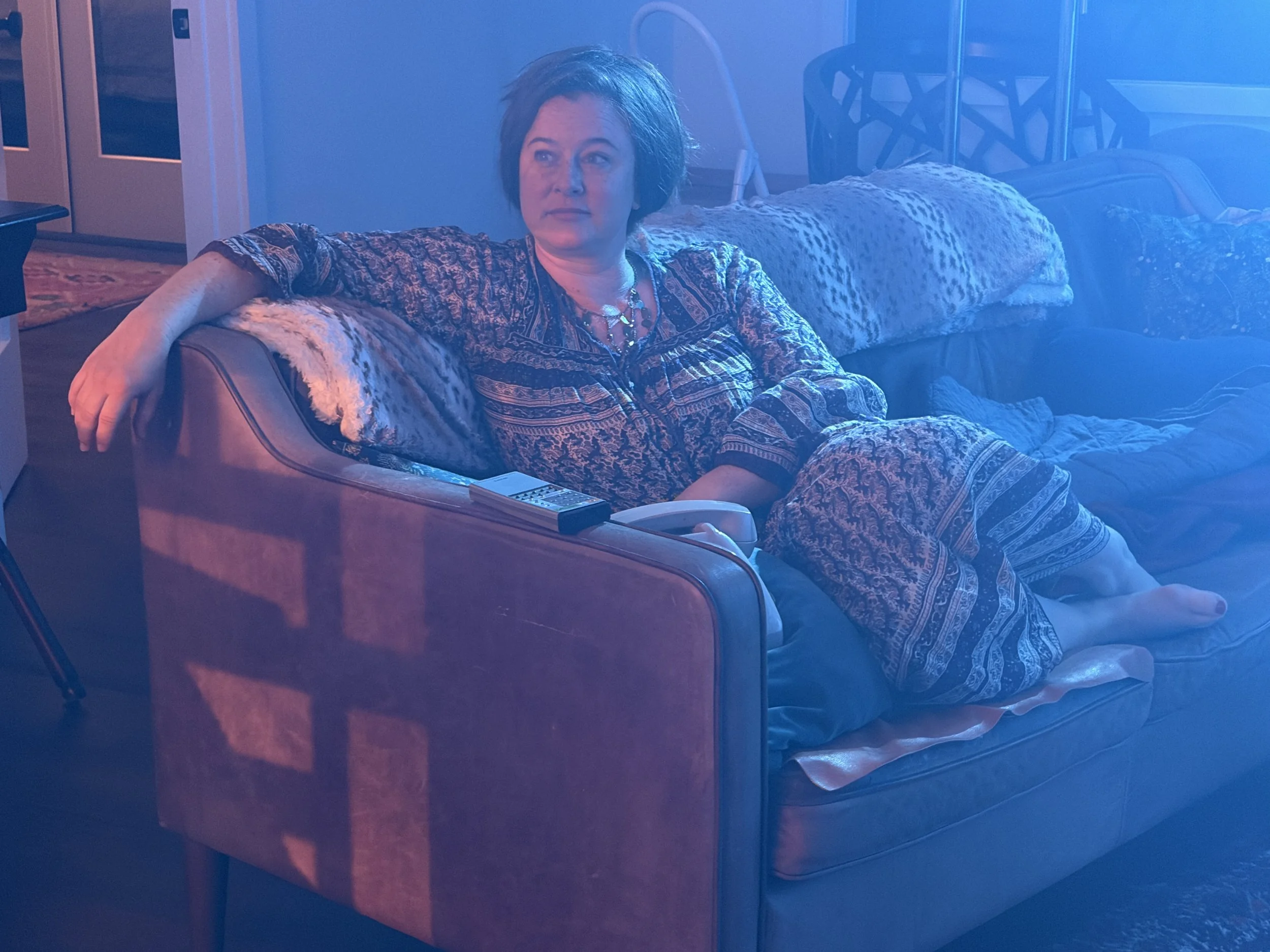 Mom is watching late night television